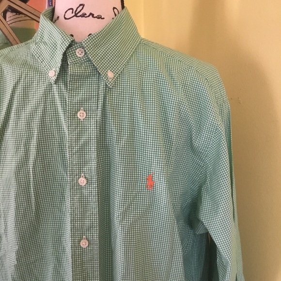 Ralph Lauren Other - Ralph Lauren Green Gingham Button Down Shirt